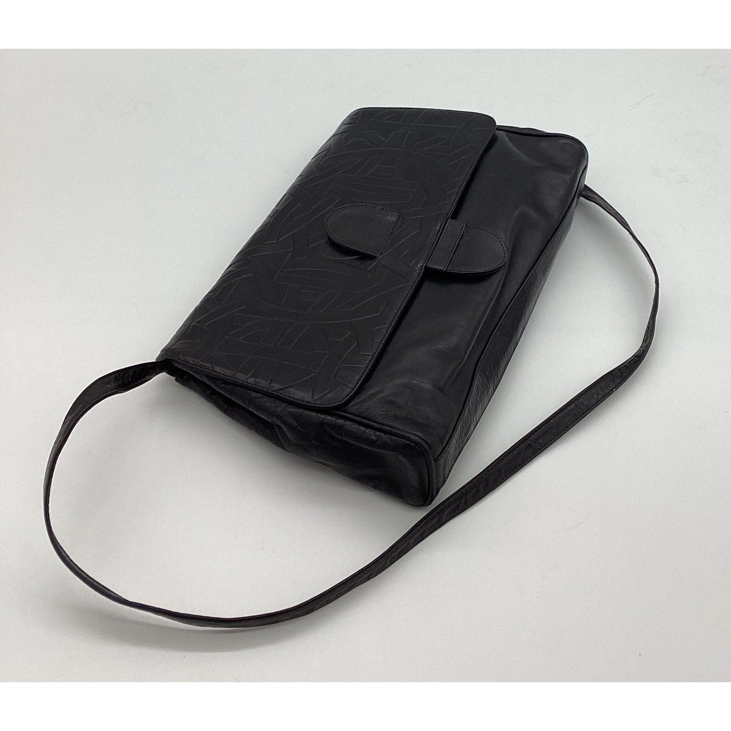 Black Leather Evening Bag