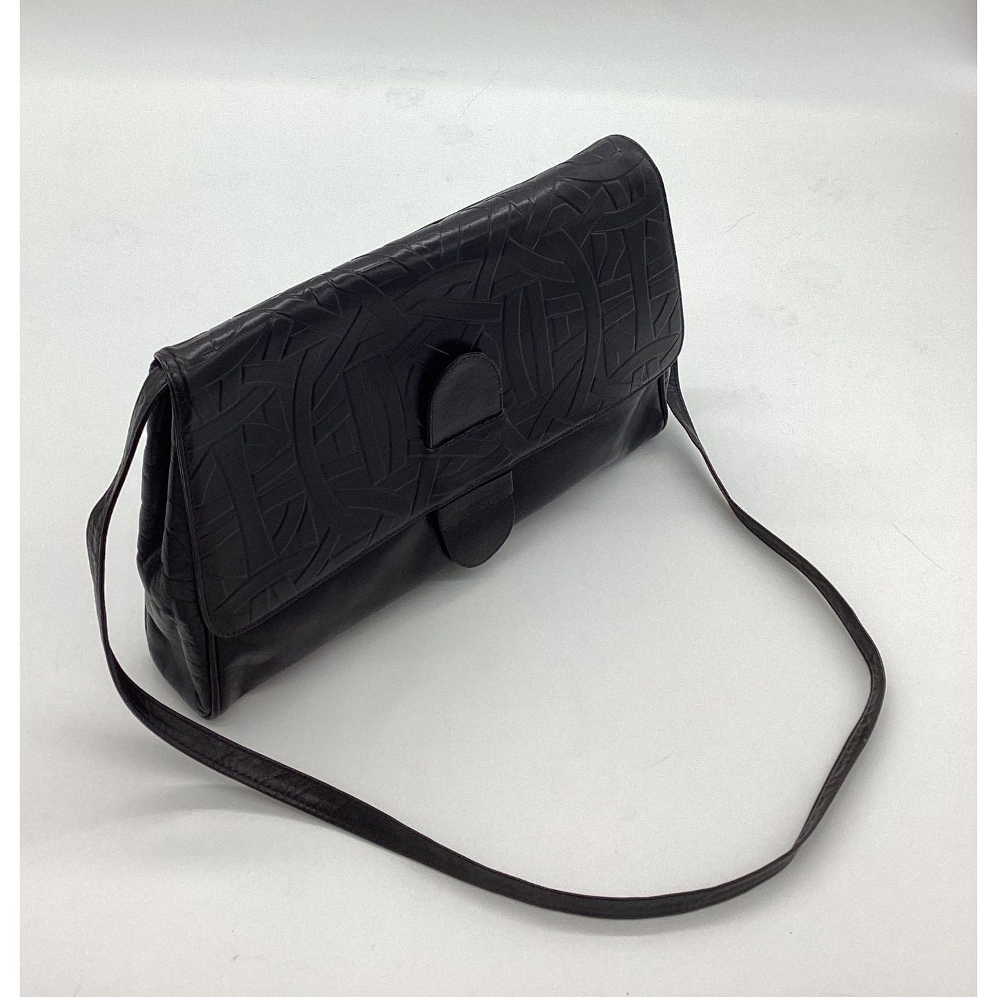 Black Leather Evening Bag