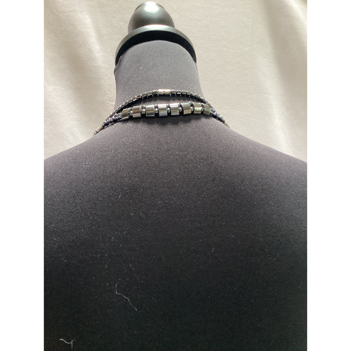 2 Fine Art Deco style hematite Necklaces