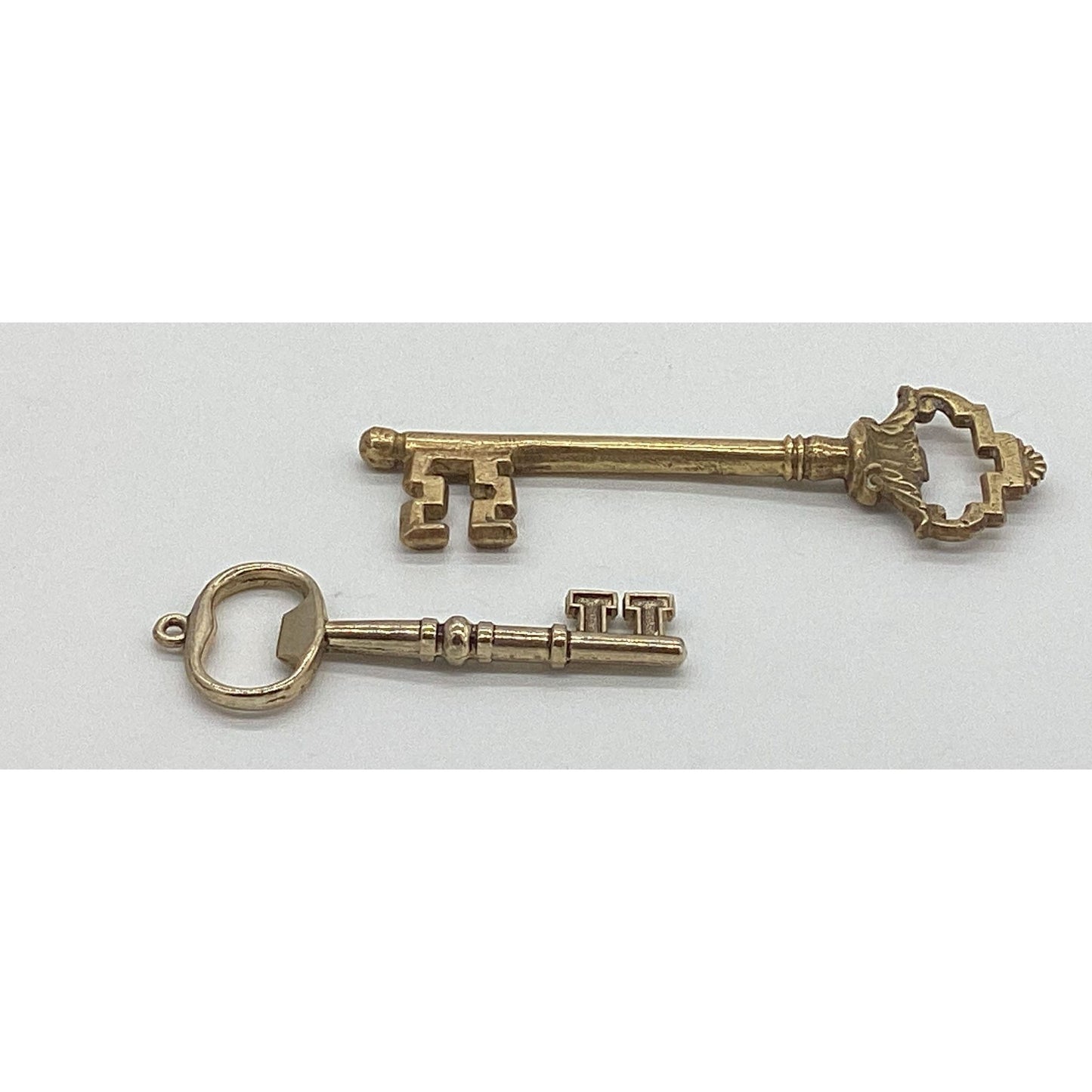 2 Italian Brass Beer Bottle Opener and Cork Screw