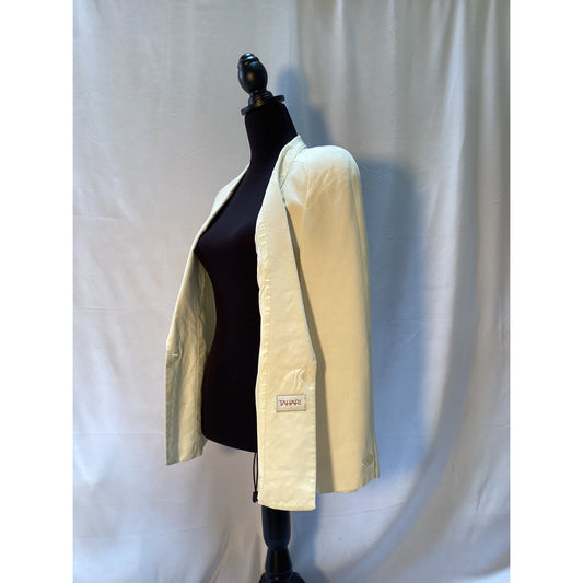 Linen Blazer by Tahari Antique White single  breasted size 12