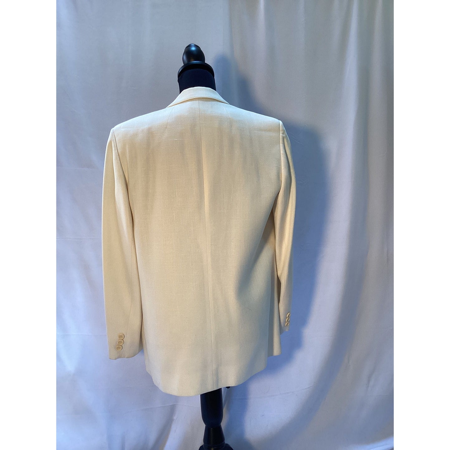 Harve Benard Antique white gender fluid linen blazer