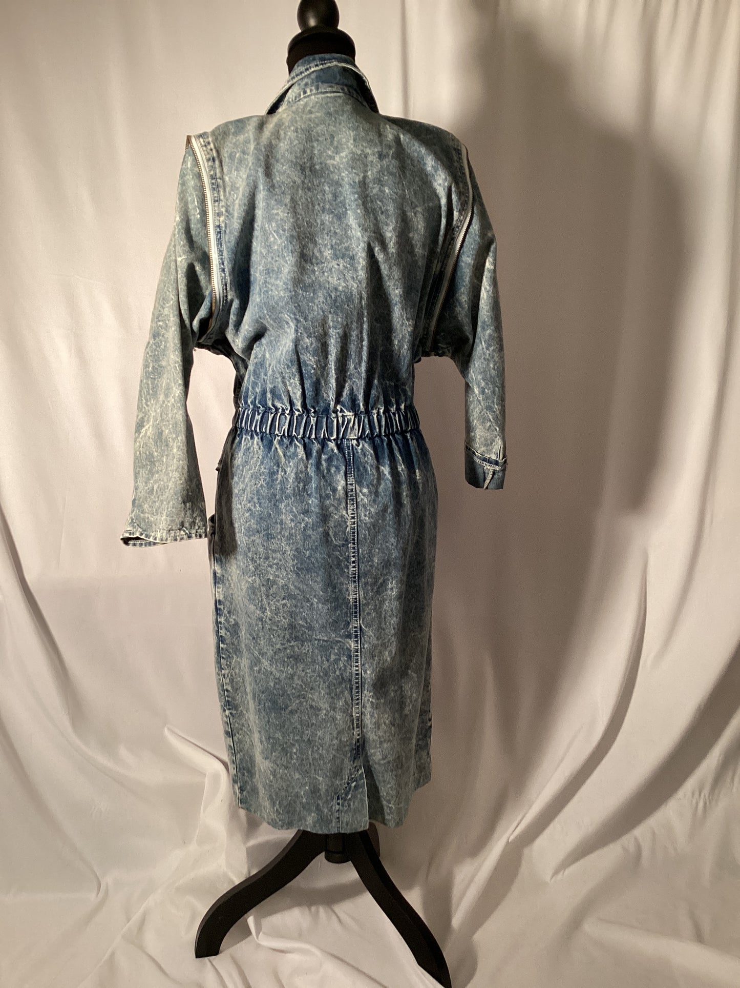 Front Button  Acid washed Denim Dress by Coloursport, size small