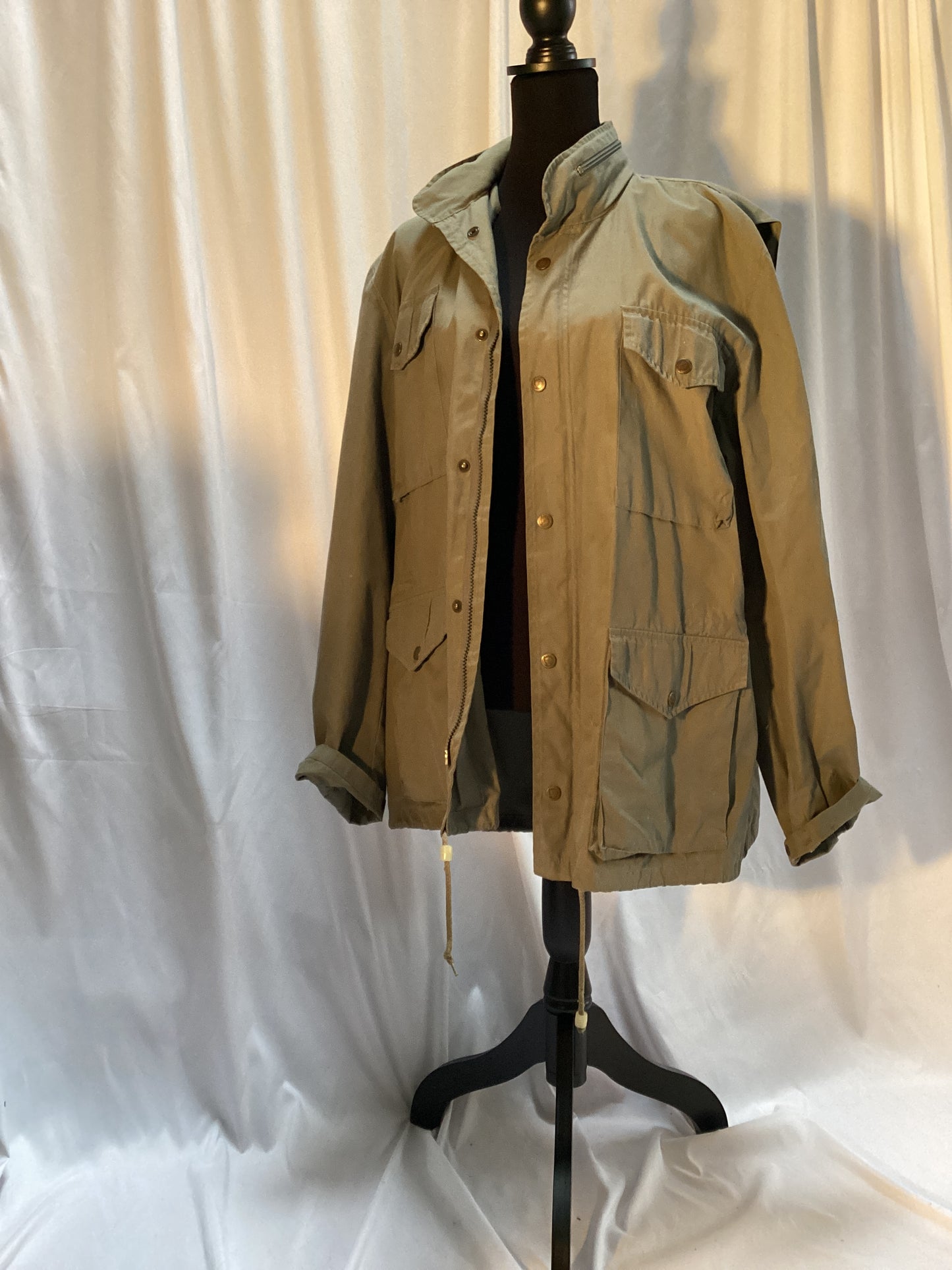 Tan gender fluid sporting jacket