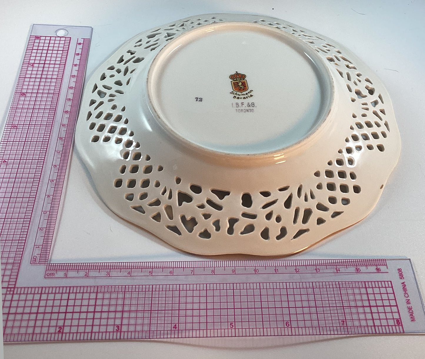 Circa 1980's German plates: 2 SCHUMANN BAVARIA GERMANY CHATEAU DRESDEN