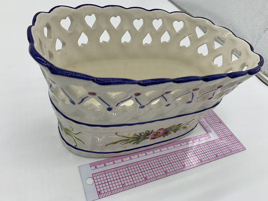 Woven Porceline Basket from Portugal