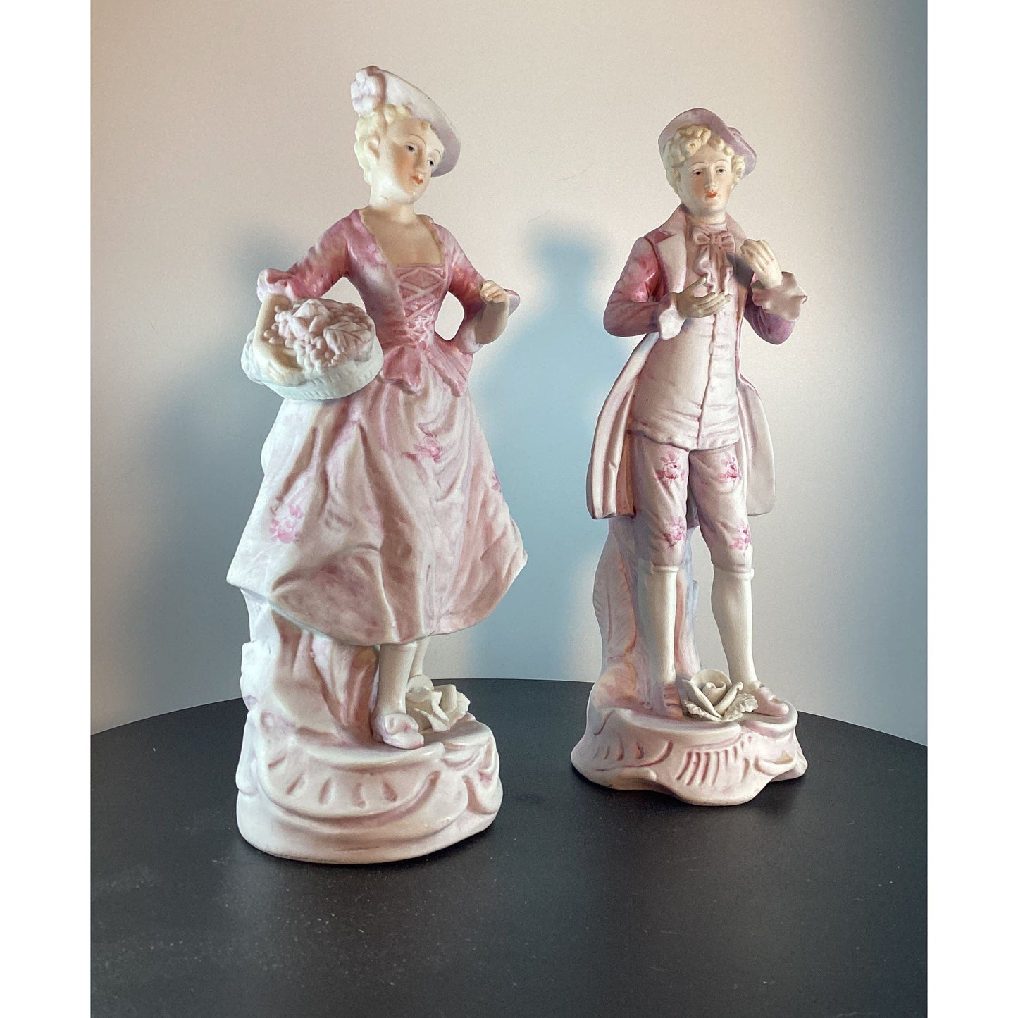 Quality pair of european Chantilly Bisque Figures