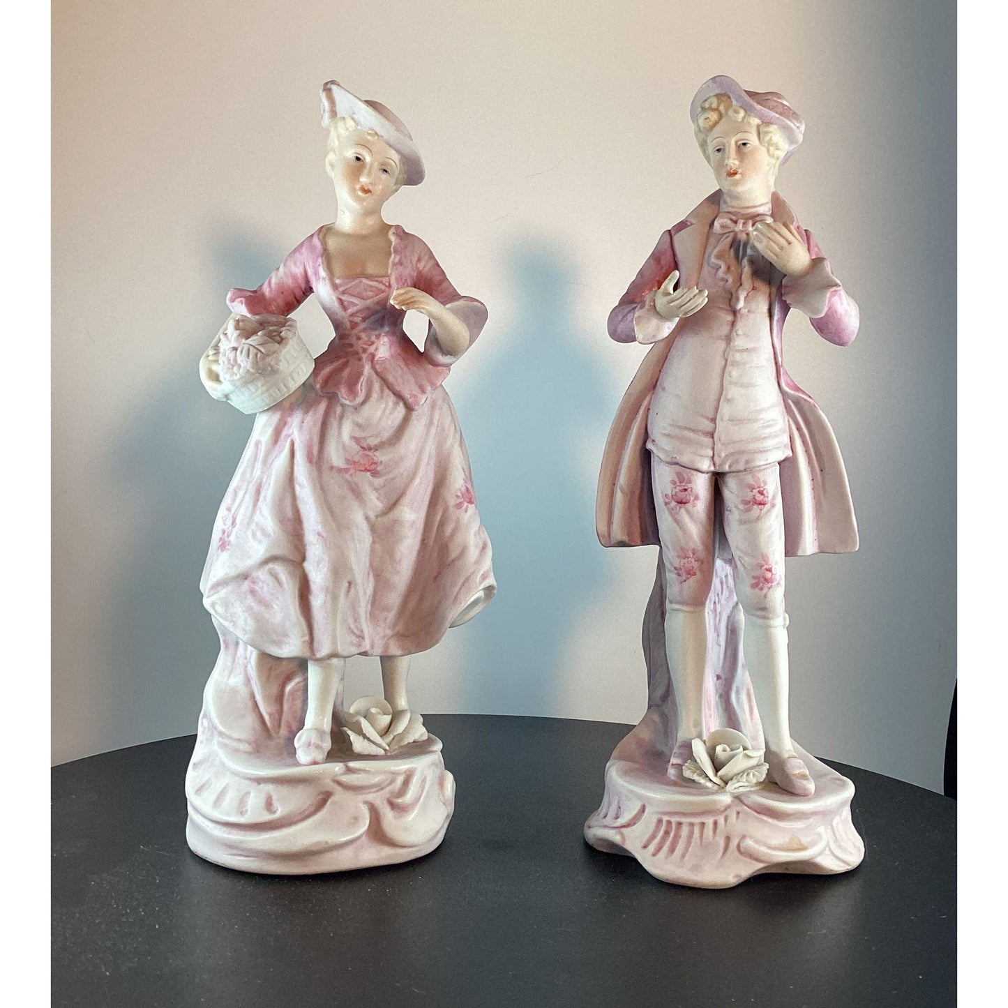 Quality pair of european Chantilly Bisque Figures