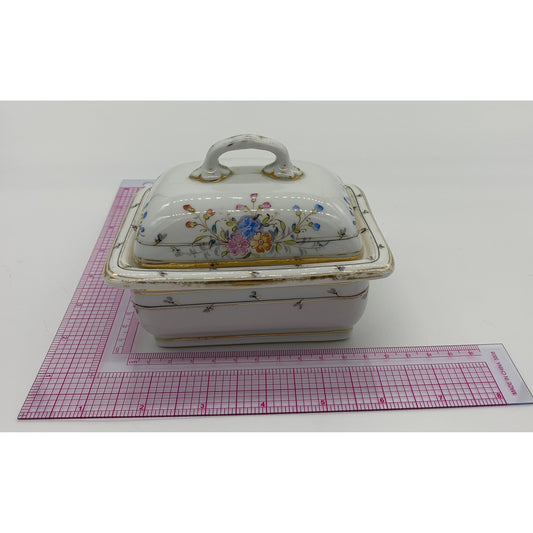 Covered  Ivory Porceline Soap Dish 3 pieces