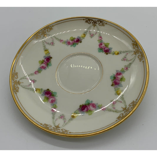 Small Decorative Ivory Plate with Star. Numbered and marked