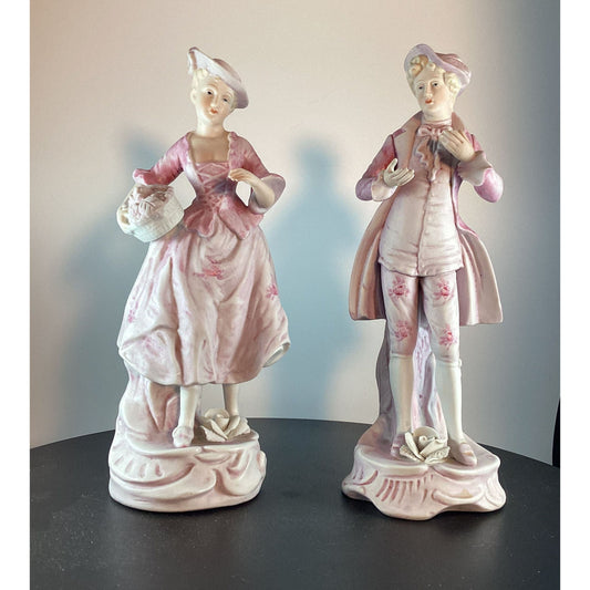 Quality pair of  european Chantilly Bisque Figures